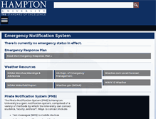 Tablet Screenshot of alert.hamptonu.edu