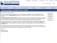 Tablet Screenshot of homecoming.hamptonu.edu