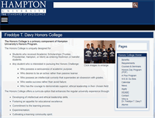 Tablet Screenshot of honorscollege.hamptonu.edu