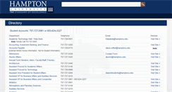 Desktop Screenshot of directory.hamptonu.edu