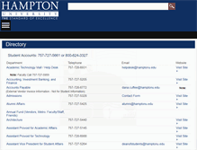 Tablet Screenshot of directory.hamptonu.edu