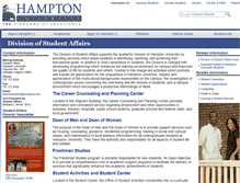 Tablet Screenshot of dsa.hamptonu.edu